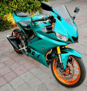 Yamaha R25 ABS green - orang